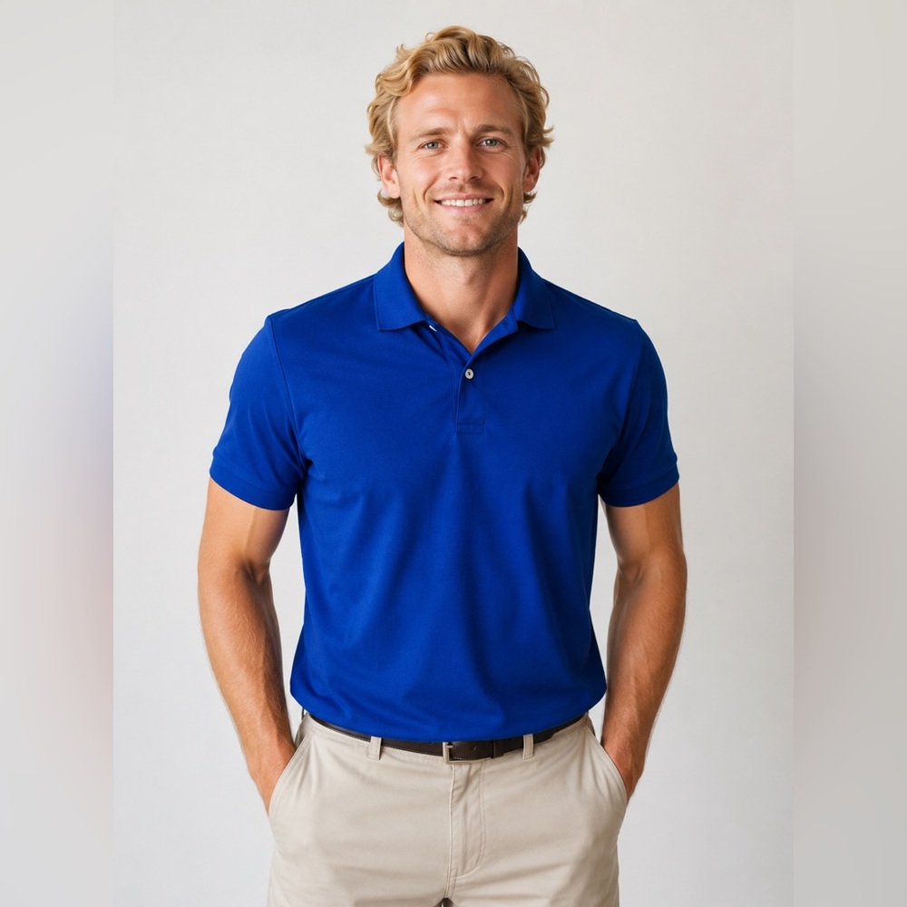 Polo Golf Ralph Lauren Performance Pima Cotton Short-Sleeve Polo in Cobalt Blue